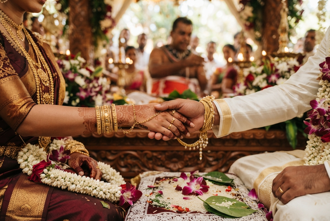Traditional Sri Lankan wedding ceremony
